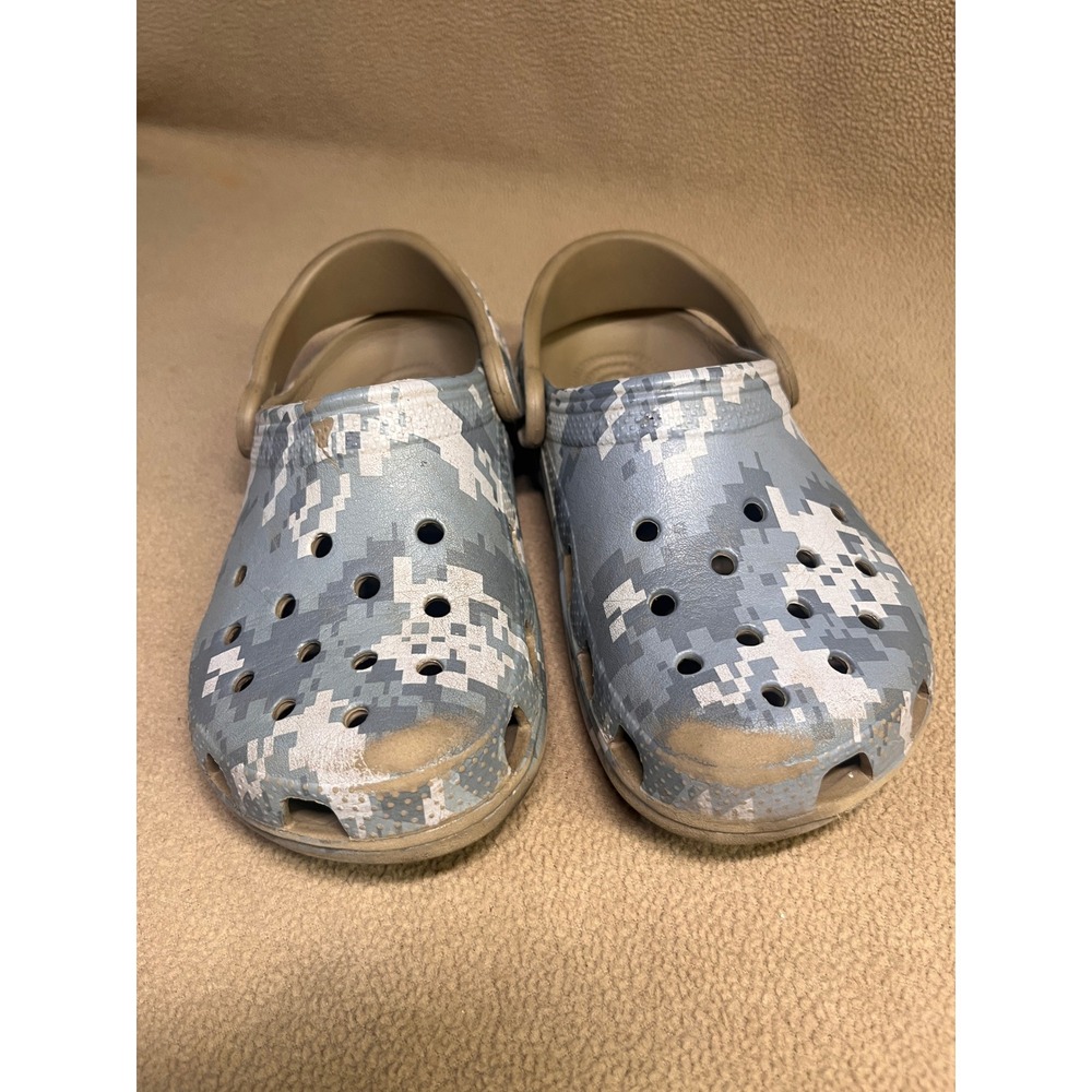 Crocs Classic Clog US Army Strong Digital Camo Gre Military Shoes Kids M1 W3